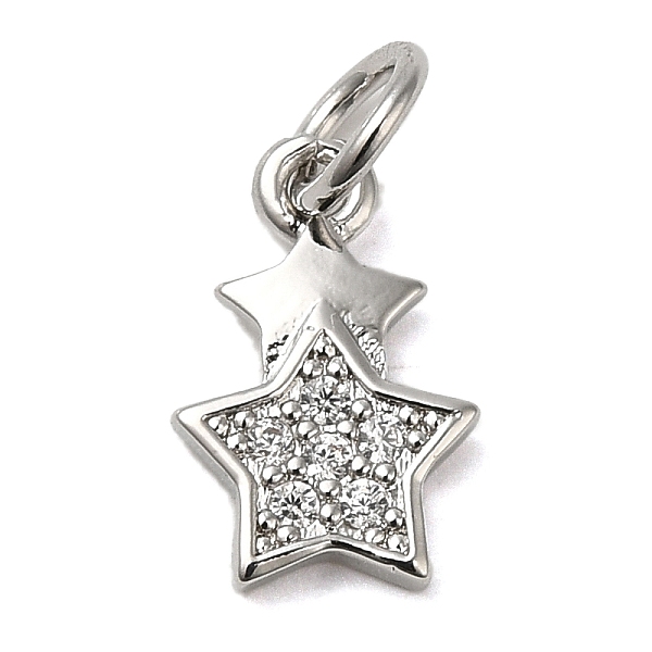 

PandaHall Rack Plating Brass Pendants, with Cubic Zirconia, Lead Free & Cadmium Free, Star, Platinum, 11.5x7.5x1.5mm Brass+Cubic Zirconia..., Clear
