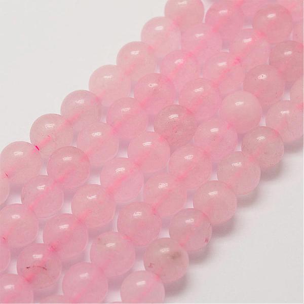 

PandaHall Natural Rose Quartz Bead Strands, Round, Dyed, 10mm, Hole: 1mm, about 38pcs/strand, 15.7 inch Rose Quartz Round
