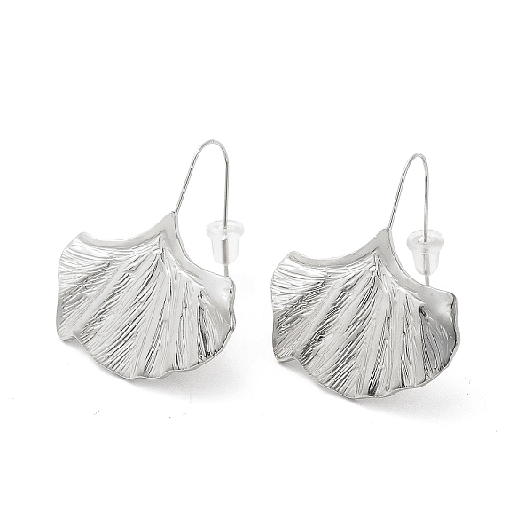 

PandaHall 304 Stainless Steel Ginkgo Leaf Dangle Earrings for Women, Stainless Steel Color, 22x27.5x2mm, Pin: 0.5mm 304 Stainless Steel