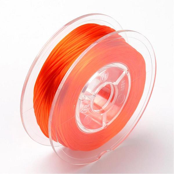 

PandaHall Japanese Eco-Friendly Dyed Flat Elastic Crystal String, Elastic Beading Thread, for Stretch Bracelet Making, Flat, Dark Orange...