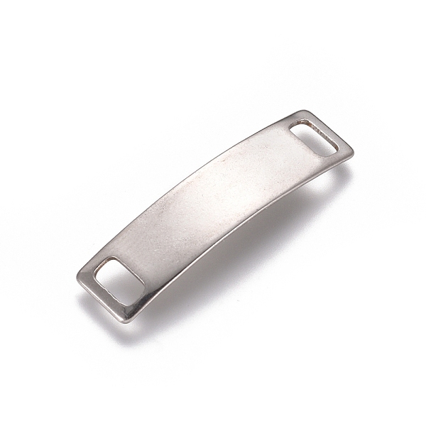 

PandaHall 201 Stainless Steel Links connectors, Stamping Blank Tag, Rectangle, Stainless Steel Color, 6x24.5x0.5mm, Hole: 4x2mm 201...