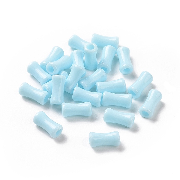 

PandaHall Opaque Acrylic Beads, Bamboo Stick, Sky Blue, 11x5.5mm, Hole: 2.8mm, about 3360pcs/500g Acrylic Bamboo