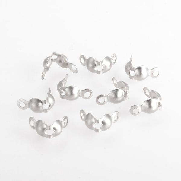 

PandaHall 304 Stainless Steel Bead Tips, Calotte Ends, Clamshell Knot Cover, Stainless Steel Color, 8x4mm, Hole: 1mm 304 Stainless Steel