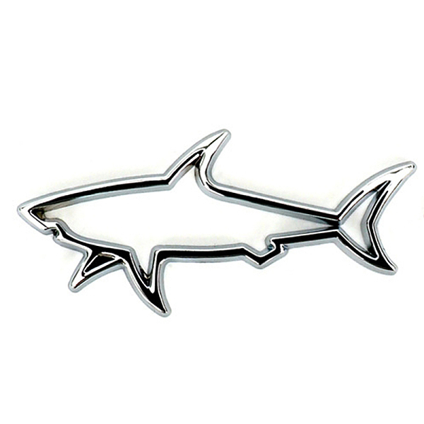 

PandaHall Zinc Alloy 3D Shark Car Sticker Decals, for Vehicle Decoration, Platinum, 38x78mm Alloy Shark