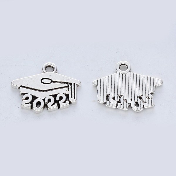 

PandaHall Tibetan Style Alloy Pendants, Graduation Trencher Cap with Number 2022, Cadmium Free & Lead Free, Antique Silver, 14x17.5x1.5mm...
