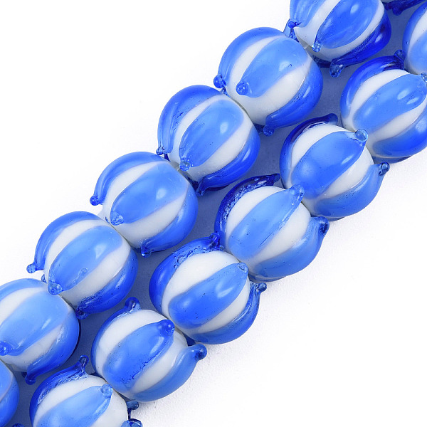

PandaHall Handmade Lampwork Beads Strands, Flower, Royal Blue, 12x12~12.5x10mm, Hole: 1.2~1.6mm, about 45pcs/strand, 16.93 inch~17.32 inch...