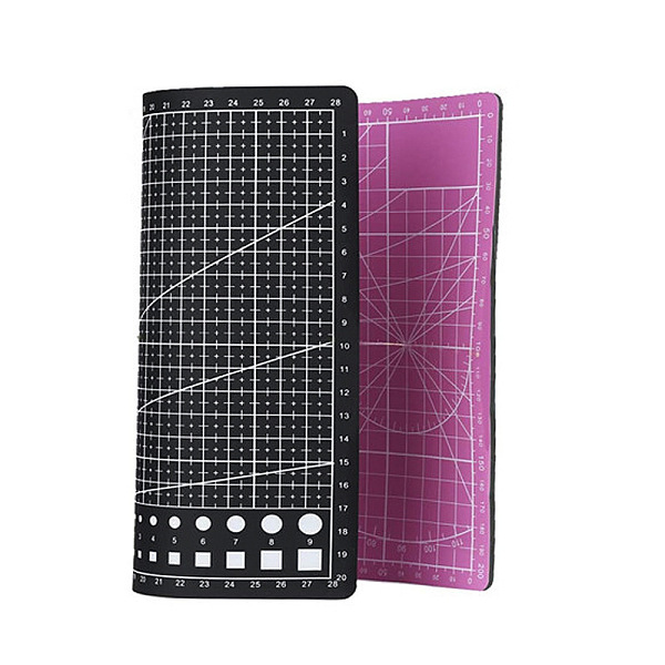 

PandaHall A4 Plastic Cutting Mat, Double Sided Gridded Cutting Board, for Craft Art, Rectangle, Pink, 21x29.7cm Plastic Rectangle Pink