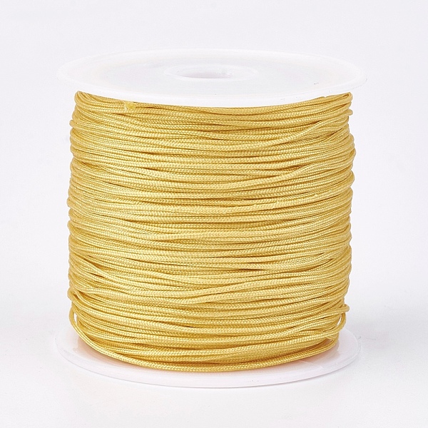 

PandaHall Nylon Thread, Nylon Jewelry Cord for Custom Woven Jewelry Making, Yellow, 0.8mm, about 49.21 yards(45m)/roll Nylon Yellow