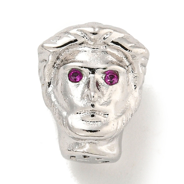 

PandaHall Brass Micro Pave Camellia Cubic Zirconia Beads, Man, Platinum, 12x9.5x10mm, Hole: 1.2mm Brass+Cubic Zirconia Human Pink