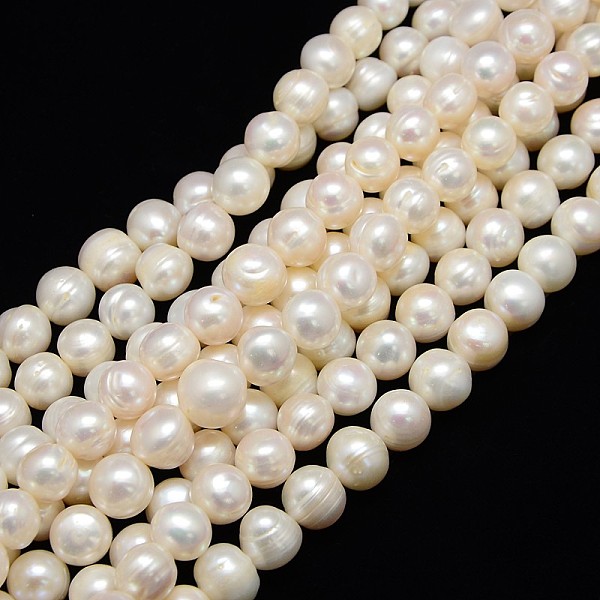 

PandaHall Natural Cultured Freshwater Pearl Beads Strands, Potato, Creamy White, 11~12mm, Hole: 0.8mm, about 35pcs/strand, 13.77 inch~14.17...