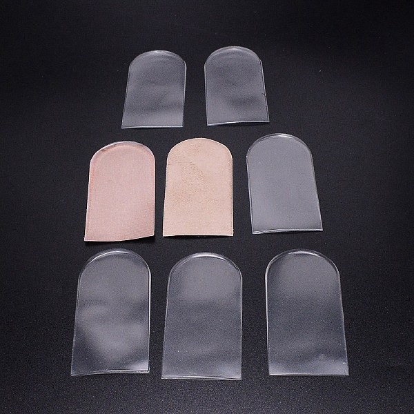 

PandaHall Silicone Heightening Adhesive Insoles Set, U Shape with PU Leather, Mixed Color, 110x56x4mm, 8pcs/set Silicone Multicolor