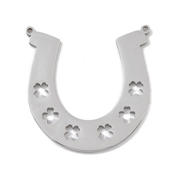 

PandaHall 304 Stainless Steel Pendants, Laser Cut, Horseshoe with Clover Charm, Stainless Steel Color, 30x29x1mm, Hole: 1mm 304 Stainless...