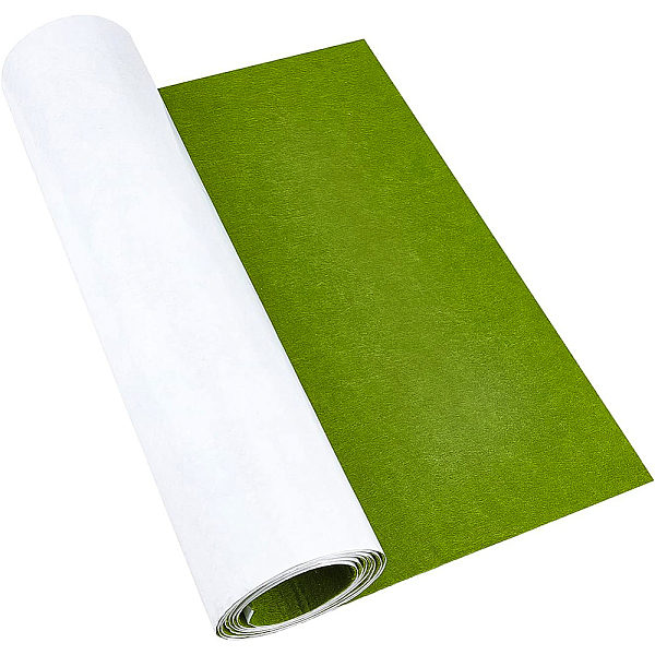 

PandaHall Polyester Felt Sticker, Self Adhesive Fabric, Rectangle, Light Green, 40x0.1cm, 2m/roll Polyester