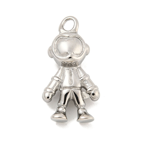

PandaHall 304 Stainless Steel Pendants, Astronaut Charm, Stainless Steel Color, 29.5x15.5x8.5mm, Hole: 3.8x2.5mm 304 Stainless Steel Human