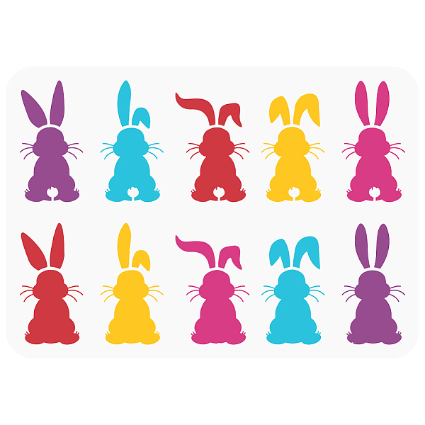 

PandaHall Plastic Drawing Painting Stencils Templates, for Painting on Scrapbook Fabric Tiles Floor Furniture Wood, Rectangle, Rabbit...