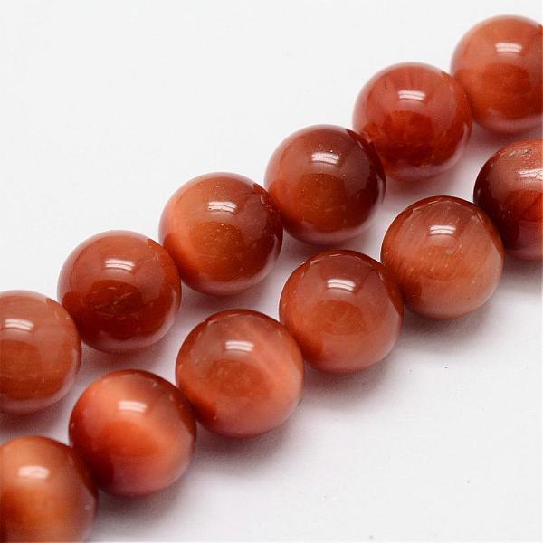 

PandaHall Natural Tiger Eye Bead Strands, Round, Dyed & Heated, FireBrick, 6mm, Hole: 1mm, about 31pcs/strand, 7.7 inch Tiger Eye Round Red