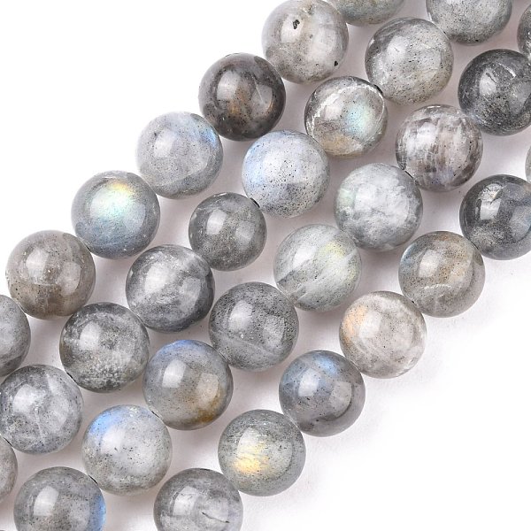 

PandaHall Natural Labradorite Beads Strands, Grade AA, Round, Gray, 8mm, Hole: 1mm, about 48pcs/strand, 15.75 inch Labradorite Round Gray