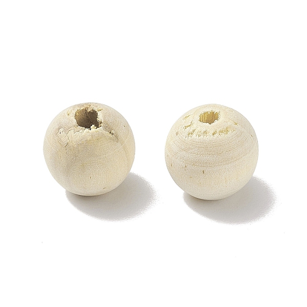 

PandaHall (Defective Closeout Sale: Spotted) Unfinished Natural Wood Beads, Round Wooden Loose Beads Spacer Beads for Craft Making, Lead...