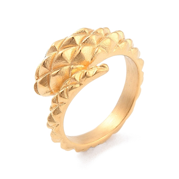 

PandaHall Ion Plating(IP) 304 Stainless Steel Snake Wrap Cuff Ring, Wide Open Ring for Women, Golden, US Size 6~9(16.5~18.9mm) 304 Stainless...
