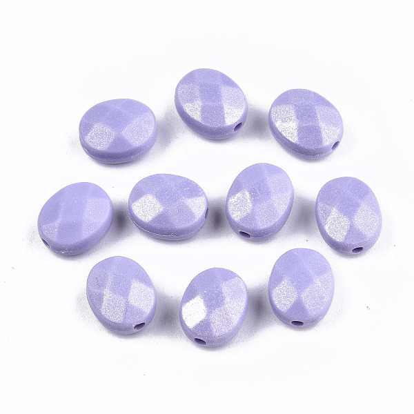 

PandaHall Spray Painted Acrylic Beads, Rubberized Style, Faceted, Oval, Mixed Color, 10.5x8.5x5.5mm, Hole: 1.5mm, about 1770pcs/500g Acrylic..., Multicolor
