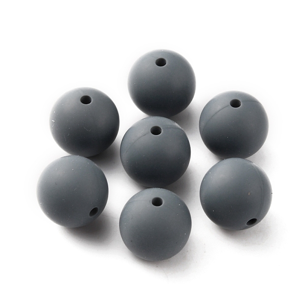 

PandaHall Food Grade Eco-Friendly Silicone Beads, Baby Chew Teething, Round, Gray, 15mm, Hole: 2mm Silicone Round Gray