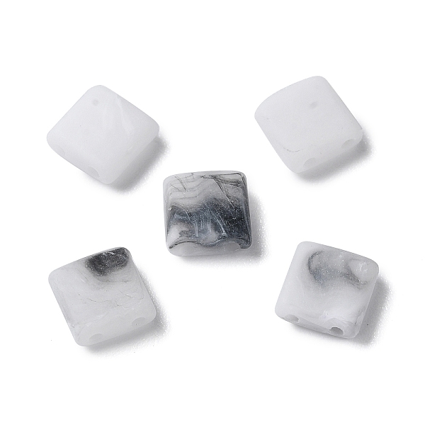 

PandaHall Opaque Acrylic Slide Charms, Square, White, 5.2x5.2x2mm, Hole: 0.8mm Acrylic Square White