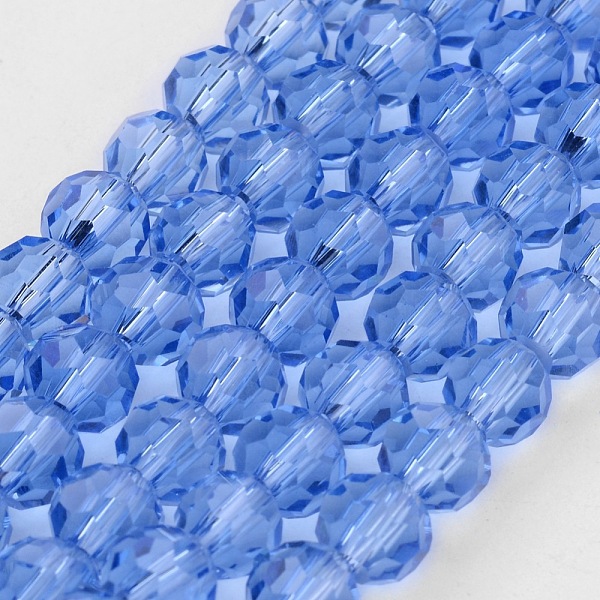 

PandaHall Transparent Glass Bead Strands, Imitate Austrian Crystal, Faceted(32 Facets), Round, Cornflower Blue, 10mm, Hole: 1mm, about...