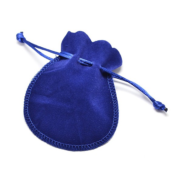 

PandaHall Velvet Bags Drawstring Jewelry Pouches, for Party Wedding Birthday Candy Pouches, Blue, 16x13cm Velvet Blue