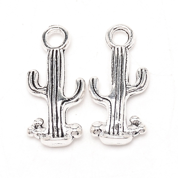 

PandaHall Tibetan Style Alloy Pendants, Cactus, Antique Silver, 20x9x3mm, Hole: 2mm Alloy Others
