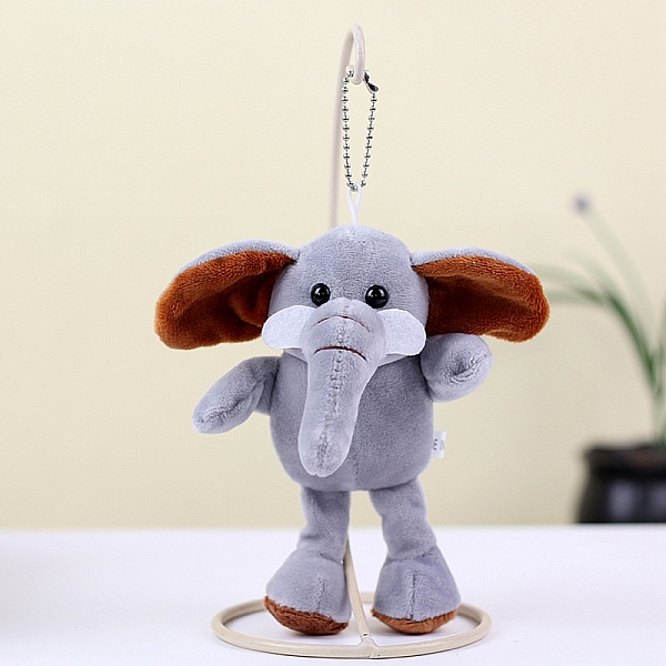 

PandaHall Cartoon PP Cotton Plush Simulation Soft Stuffed Animal Toy Elephant Pendants Decorations, for Girls Boys Gift, Gray, 190mm Cotton...