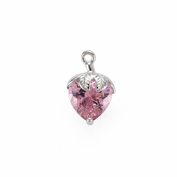 

PandaHall Brass Rhinestone Charms, Nickel Free, Strawberry, Light Amethyst, Real Platinum Plated, 14x9x7mm, Hole: 1mm Brass+Rhinestone Fruit..., Purple
