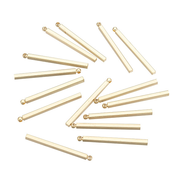 

PandaHall Brass Pendants, Rack Plating, Rectangle, Light Gold, 30x2x2mm, Hole: 1mm Brass Rectangle