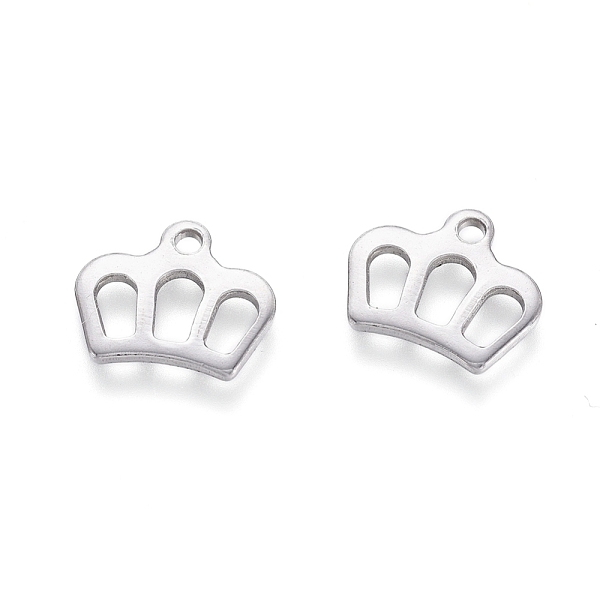 

PandaHall 304 Stainless Steel Charms, Crown, Stainless Steel Color, 8.5x10x0.8mm, Hole: 1.2mm 304 Stainless Steel Crown