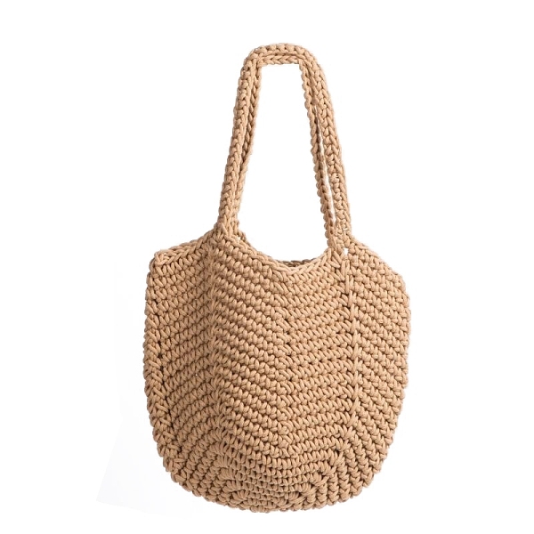 

PandaHall Woven Cotton Shoulder Bags, Women Handbags, Peru, 50x33cm Cotton Brown