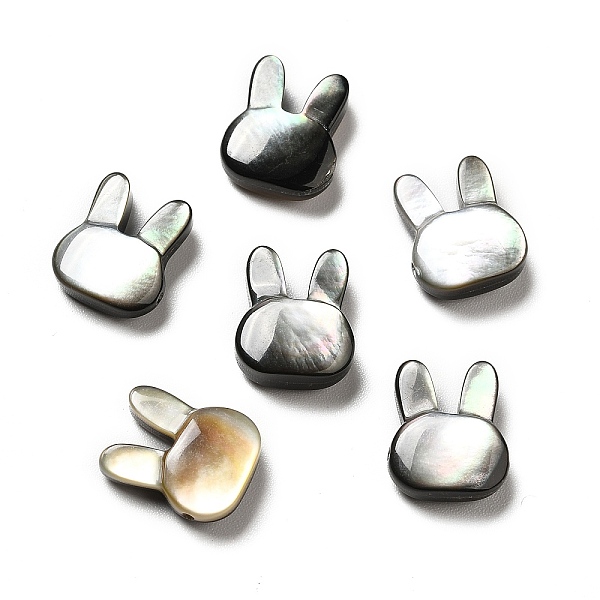 

PandaHall Natural Black Lip Shell Beads, Rabbit, Black, 12x10x4mm, Hole: 0.8mm Black Lip Shell Rabbit Black
