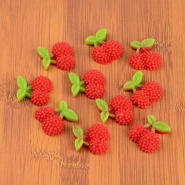 

PandaHall Resin Cabochons, Fruit, Red, 13x13x4mm Resin Fruit Red