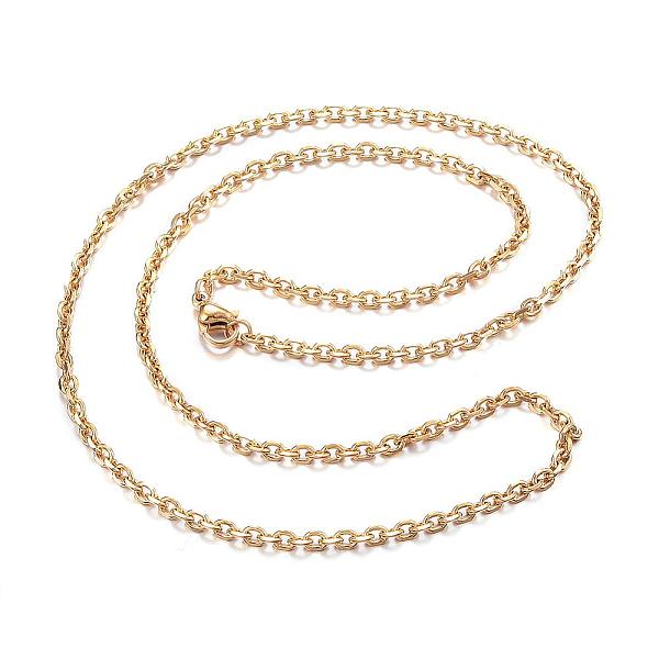 

PandaHall 304 Stainless Steel Necklaces, Cable Chain Necklaces, Faceted, Golden, 19.69 inch(50cm) 304 Stainless Steel