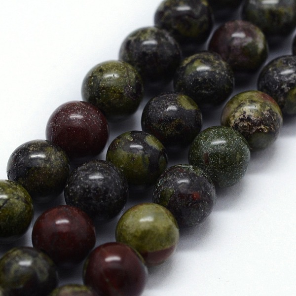 

PandaHall Natural Bloodstone Beads Strands, Round, 12mm, Hole: 1.2mm, about 32pcs/strand, 14.76 inch(37.5cm) Bloodstone Round