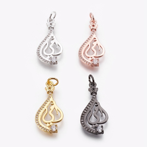 

PandaHall Brass Micro Pave Cubic Zirconia Pendants, Long-Lasting Plated, teardrop, Lead Free & Nickel Free & Cadmium Free, Clear, Mixed...