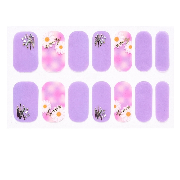 

PandaHall Full Wraps Nail Polish Strips, Self-Adhesive Gradient Nail Polish Stickers, for Women Nail Tips Decorations, Medium Slate Blue...