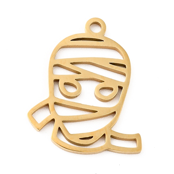 

PandaHall 201 Stainless Steel Pendants, Mummy, Golden, 18.5x15x1mm, Hole: 1.5mm 201 Stainless Steel Human