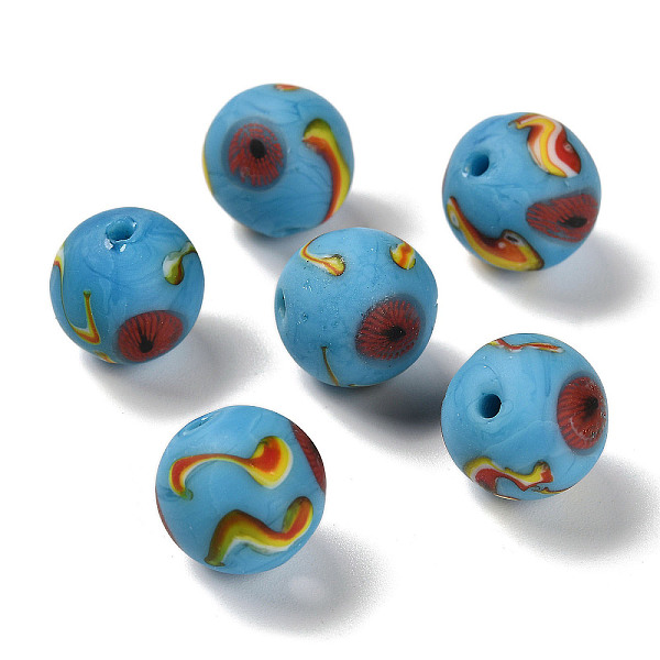 Handmade Frosted Lampwork Beads