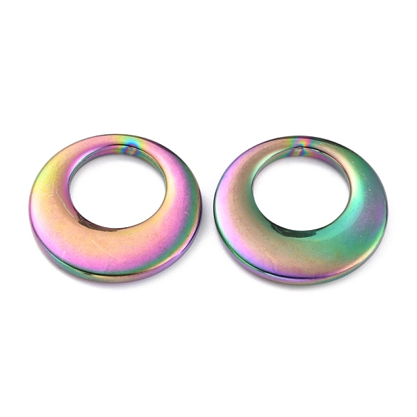 

PandaHall Ion Plating(IP) 304 Stainless Steel Pendants, Dount, Rainbow Color, 25.5x3mm, Hole: 14mm 304 Stainless Steel Donut