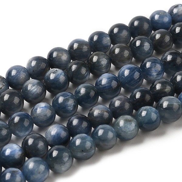 

PandaHall Natural Kyanite/Cyanite/Disthene Round Beads Strands, 6mm, Hole: 1mm, about 64pcs/strand, 15.7 inch Kyanite Round
