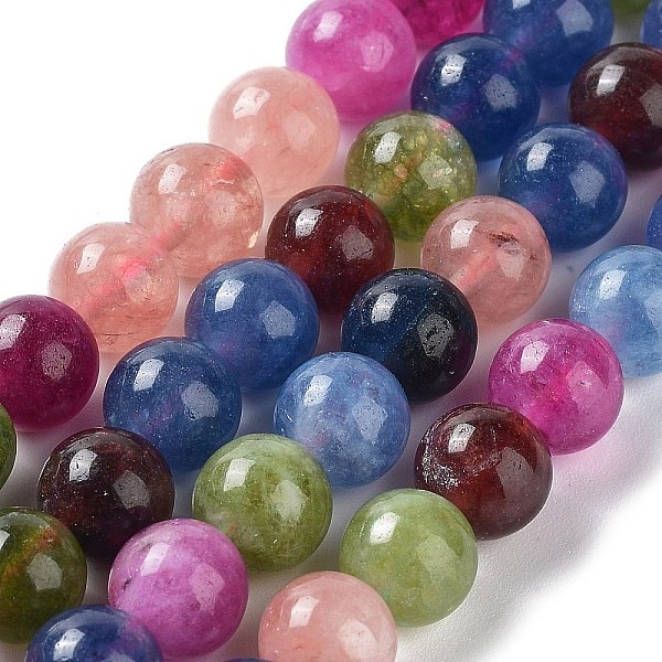 

PandaHall Dyed Natural Malaysia Jade Beads Strands, Round, Colorful, 8mm, Hole: 1mm, about 22~24pcs/strand, 7.48~7.87 inch(19~20cm) Malaysia...