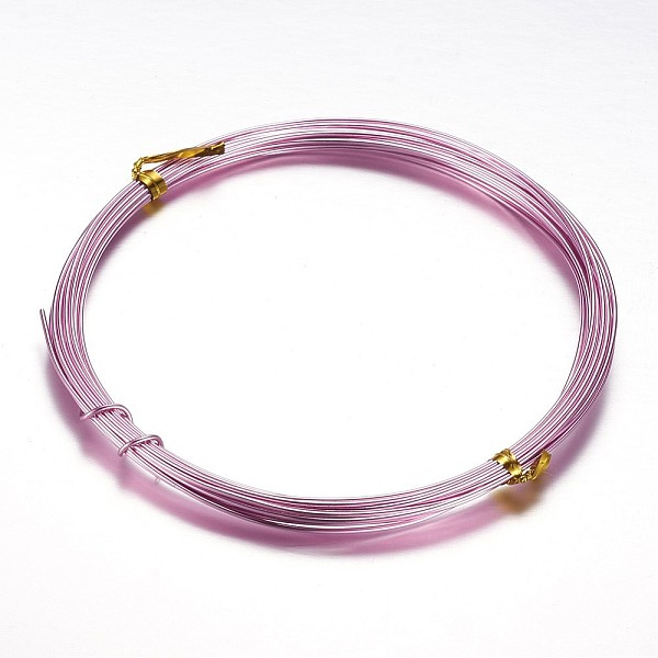 

PandaHall Round Aluminum Craft Wire, for Beading Jewelry Craft Making, Pink, 20 Gauge, 0.8mm, 10m/roll(32.8 Feet/roll) Aluminum Round Pink