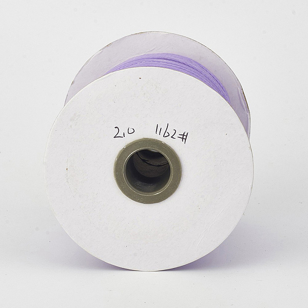 

PandaHall Eco-Friendly Korean Waxed Polyester Cord, Lilac, 3mm, about 41.01~41.56 Yards(37.5~38m)/Roll Waxed Polyester Cord Round Purple