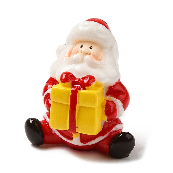 PandaHall Christmas Theme Resin Display Decorations, for Car or Home Office Desktop Ornaments, Santa Claus, 30.5x25x33mm Resin Santa Claus...