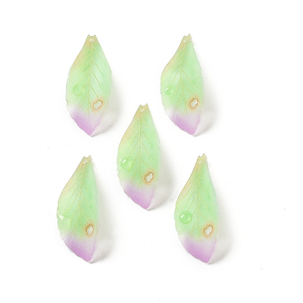

PandaHall Opaque Acrylic Pendants, Leaf, Light Green, 32.5x13x5mm, Hole: 1.2mm Acrylic Leaf