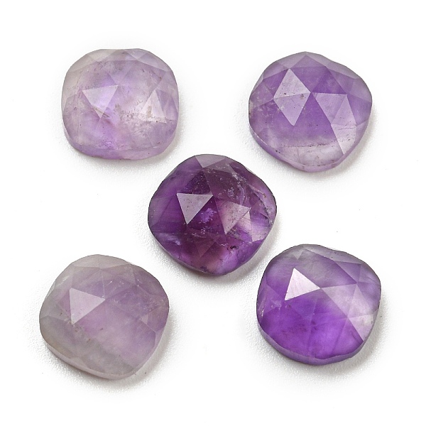 

PandaHall Natural Amethyst Cabochons, Faceted Square, 8x8x4mm Amethyst Square